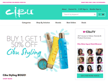 Tablet Screenshot of cibuforhair.com